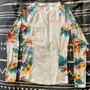New Roxy Long Sleeve Rash Guard Swim Surf
